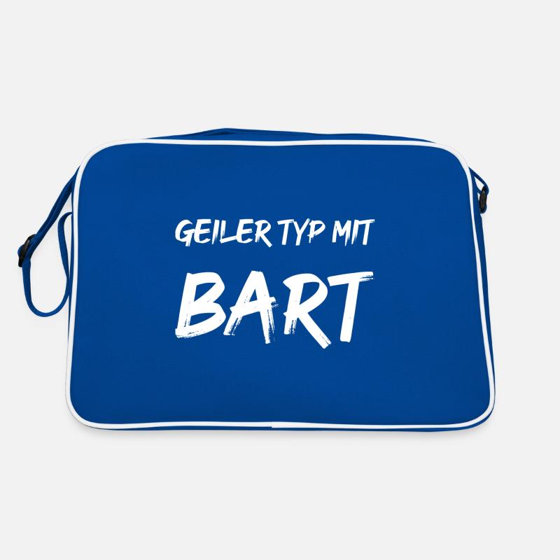 Geiler Typ mit Bart Retro Tasche