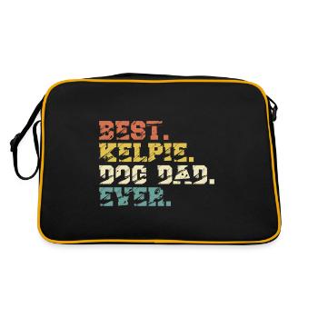 Chien Kelpie australien Papa Disant Vintage - Sac Retro - noir/or - Dos