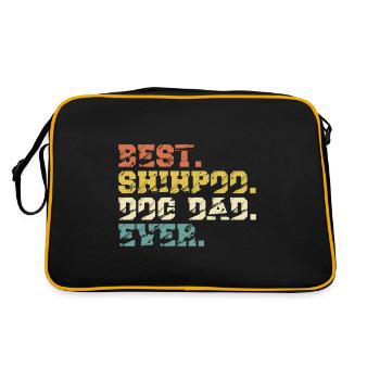 Shih Poo Shihpoo Dog Mix Dad Papa Master - Retro Bag - black/gold - Back