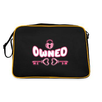 Possessed Submissive Slave Domina Chastity Cuckold - Retro Bag - black/gold - Back