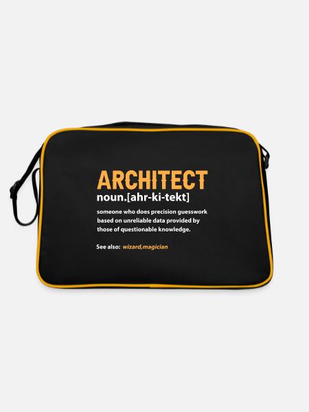 Architecte - Sac Retro - noir/or - Dos
