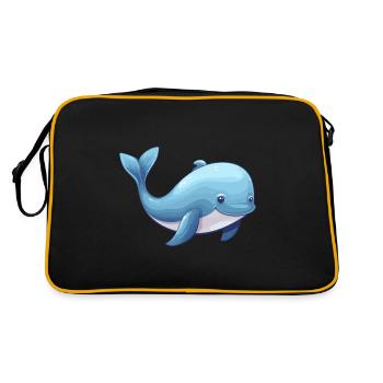 Baby sperm whale - Retro Bag - black/gold - Back