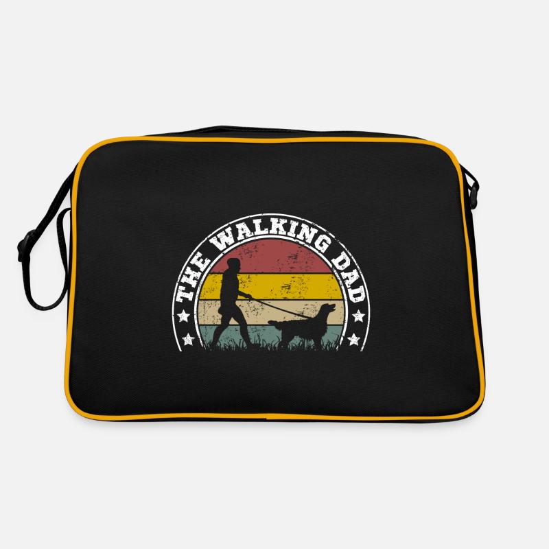 Flat Coated Retriever The Walking Dad Retro Retro Bag