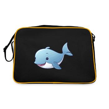 Baby sperm whale - Retro Bag - black/gold - Back
