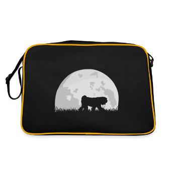 Tibetan Terrier Full Moon - Retro Bag - black/gold - Back