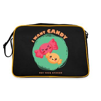 Je veux Candy Pas votre opinion - Sac Retro - noir/or - Dos