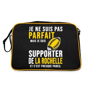 supporter rugby stade La Rochelle club rugby - Sac Retro - noir/or - Dos
