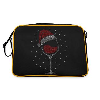 Christmas red wine - Retro Bag - black/gold - Back