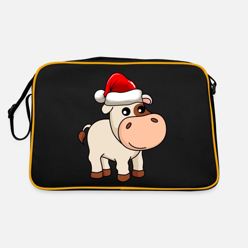 Cow Comic Christmas Sac Retro
