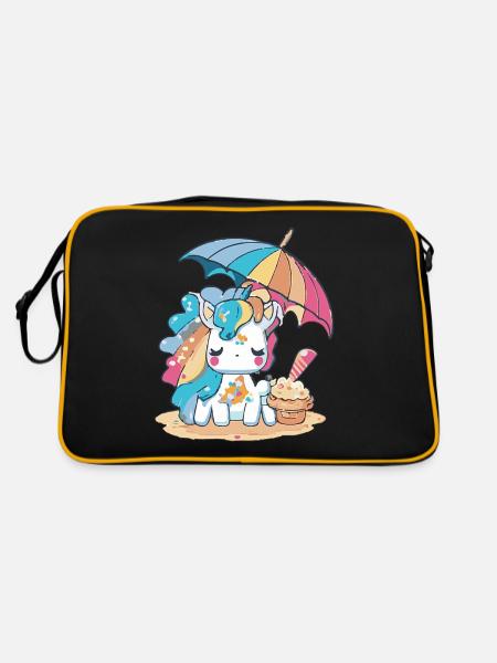 Ice cream fun - refreshingly different - Retro Bag - black/gold - Back