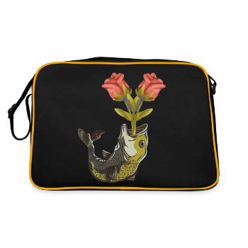 Pisces Birthday Valentine Romance - Retro Bag - black/gold - Back