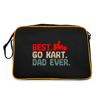 Go Kart Meilleur Papa Kartfahrer Sort renard - Sac Retro - noir/or - Dos