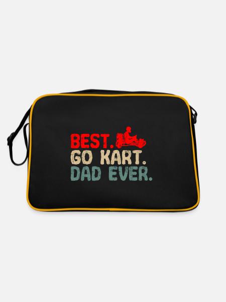 Go Kart Meilleur Papa Kartfahrer Sort renard - Sac Retro - noir/or - Dos