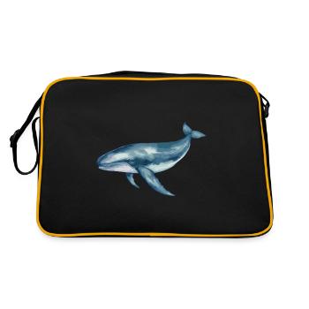 Sperm whale - Retro Bag - black/gold - Back