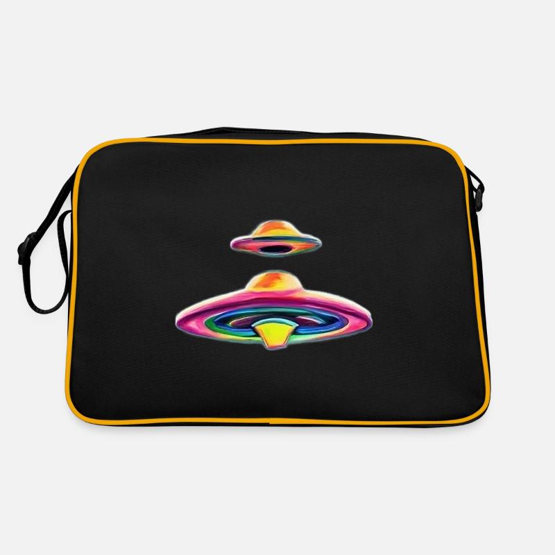 SOUCOUPES VOLANTES - Sac Retro - noir/or