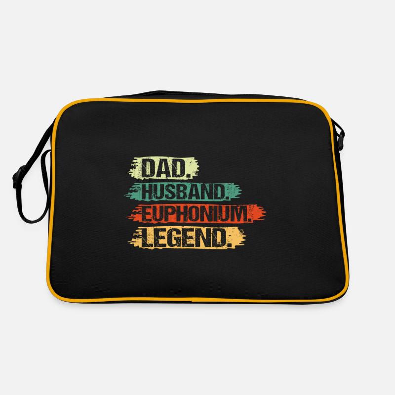 Euphonium Player Euphonist Dad Husband Sprüche Retro Tasche