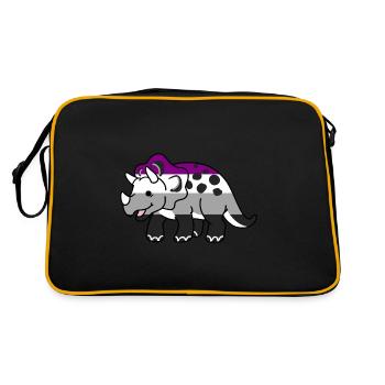 Tricératops asexuels Ace Pride - Sac Retro - noir/or - Dos