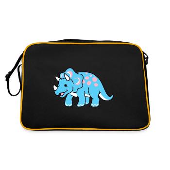 Trans Pride Triceratops - Retro Bag - black/gold - Back