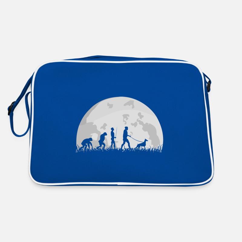 Dobermann propriétaire de chien Evolution Lune Silhouette Sac Retro