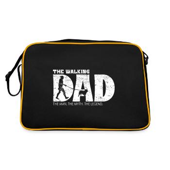 Frenchie Bouledogue française The Walking Dad - Sac Retro - noir/or - Dos