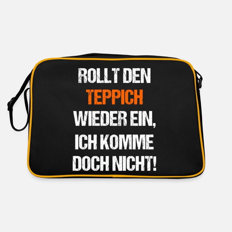 Rollt den Teppich wieder ein ich komme doch nicht Retro Tasche