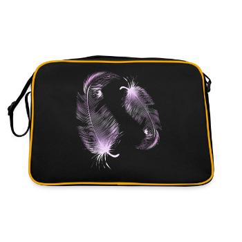 2 plumes roses - Sac Retro - noir/or - Dos