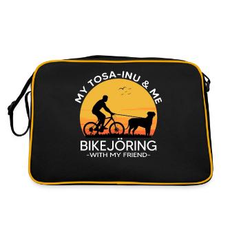 bikejöring tosa inu zughund zughundesport tosa-inu - Sac Retro - noir/or - Dos