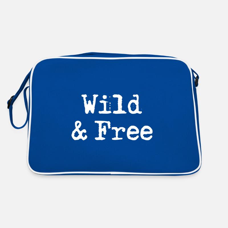 Rebell "Wild & Free" Typewriter Design Retro Tasche