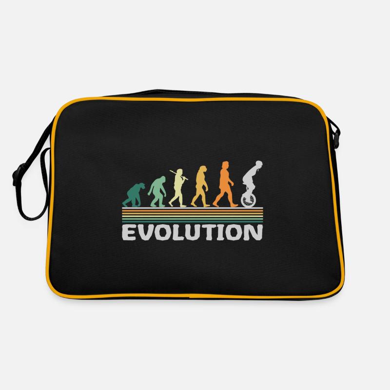 Monocycle cirque artiste évolution rétro drôle - Sac Retro - noir/or