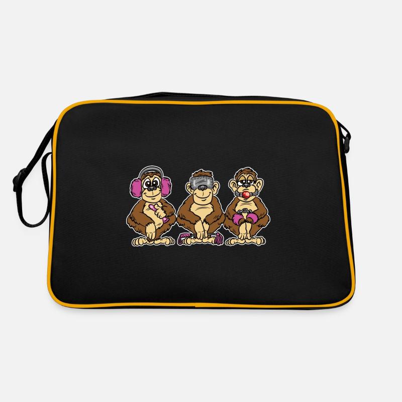 BDSM 3 Monkeys Monkeys Versaute sensory deprivation Retro Bag