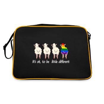 LBGT Sheep Gay Lesbian Bisexual Transgender - Retro Bag - black/gold - Back