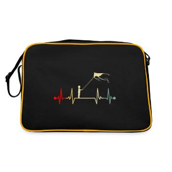 Kite Flying Kite Flying Heartbeat Retro - Retro Bag - black/gold - Back