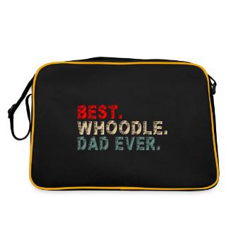 Whoodle Dog Papa Dad Master Vintage - Sac Retro - noir/or - Dos