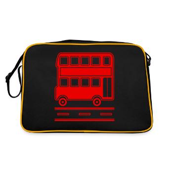 London Bus Classic Red - Retro Bag - black/gold - Back