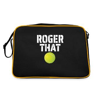 Roger That Funny Tennis Player Gift - Retro Bag - black/gold - Back