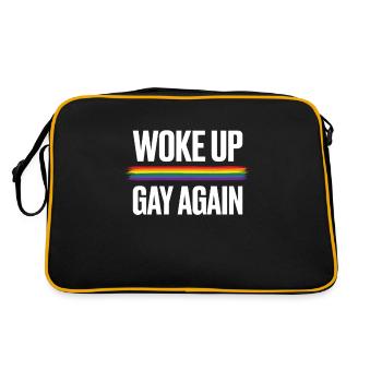 Gay Couple Homosexual LGBTQ Queer Pride - Retro Bag - black/gold - Back