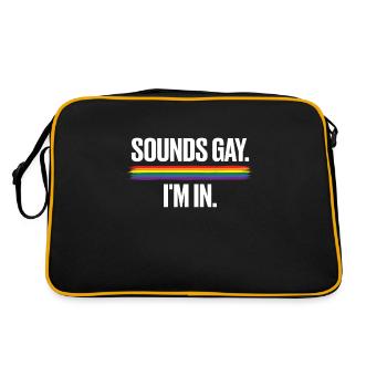 Gay Couple Homosexual LGBTQ Queer Pride - Retro Bag - black/gold - Back