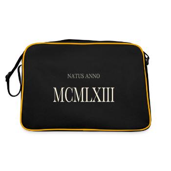 Natus Anno 1963 - Retro Bag - black/gold - Back