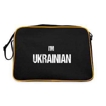JE SUIS UKRAINIEN - Sac Retro - noir/or - Dos