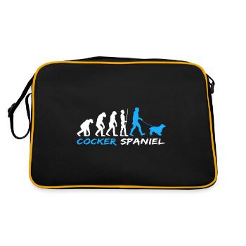 Cocker anglais Cocker Spaniel Chien Evolution - Sac Retro - noir/or - Dos
