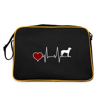 BGS Dog Heartbeat - Retro Bag - black/gold - Back