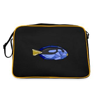 Gémissements doctorants geometric blue tang poisson - Sac Retro - noir/or - Dos