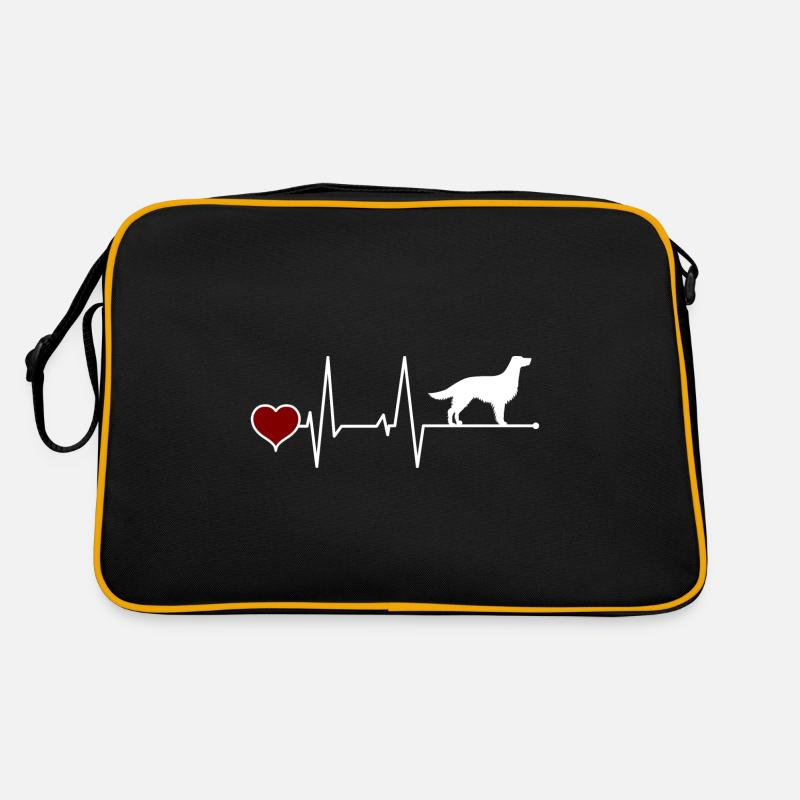 Setter anglais Battement de coeur rouge Sac Retro