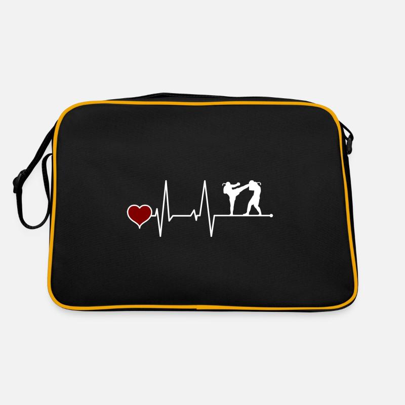 Muay Thai Thaiboxen Herzschlag Retro Tasche