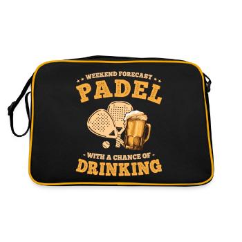 Weekend Forecast Padel and Beer Drinking Team - Retro Bag - black/gold - Back