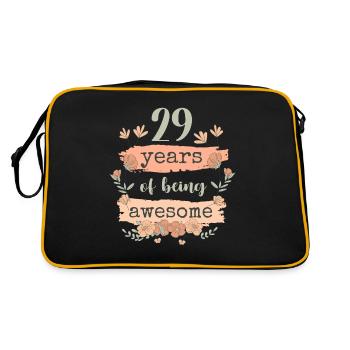 29 années d’anniversaire de cadeau en disant drôle - Sac Retro - noir/or - Dos