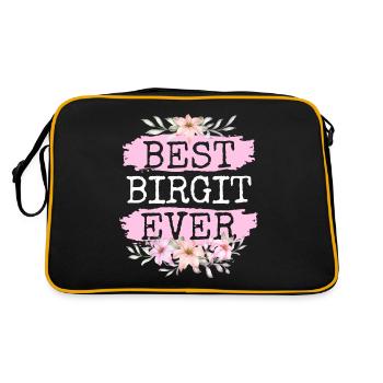 Birgit Cadeau Nom Anniversaire - Sac Retro - noir/or - Dos