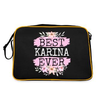 Karina Nom du cadeau Anniversaire - Sac Retro - noir/or - Dos