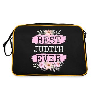 Judith Gift Name Birthday - Retro Bag - black/gold - Back