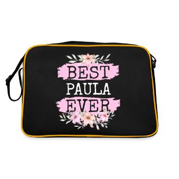Paula Nom du cadeau Anniversaire - Sac Retro - noir/or - Dos